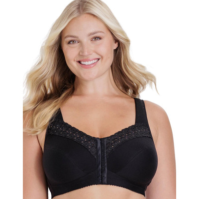 Miss Mary Of Sweden Broderie Anglaise Front Closure Bra - Black - 36B
