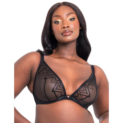 Scantilly Curvy Kate Voltage Deep Plunge Bra - Black - 32F
