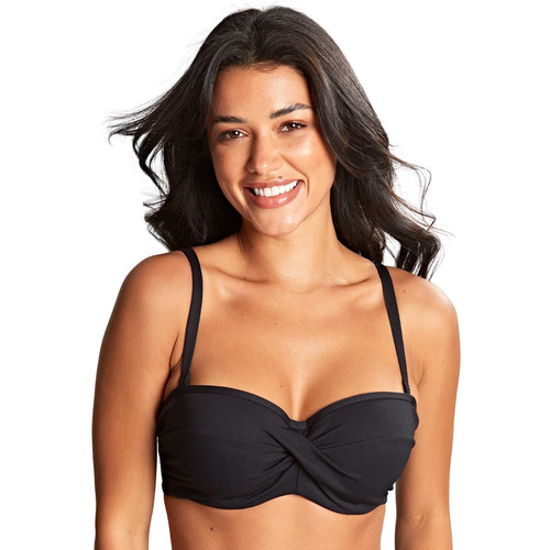 Panache Spirit Ella Twist Bandeau Bikini Top - Black