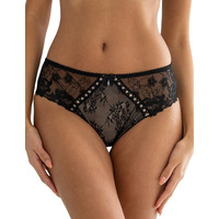 Pour Moi Sofia Lace Embroidered Brief – Black – 2XL – 18