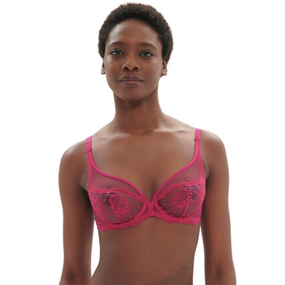 Simone Perele Intrigue Plunging Underwired Bra - Disco Pink