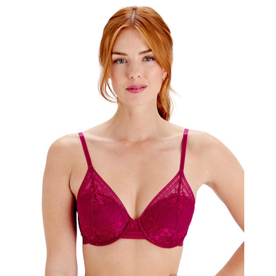 Pretty Polly Botanical Lace High Apex Bra - Fuchsia - 36D
