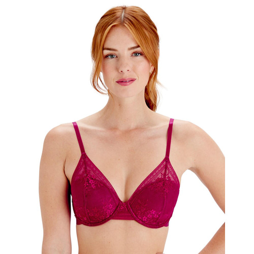 Pretty Polly Botanical Lace High Apex Bra - Fuchsia