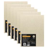 Exerz 24x30cm Linen Canvas Panels 3mm 6pcs – Canvas Board 280gsm
