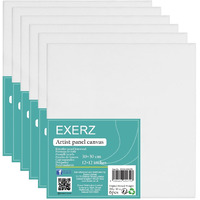 Exerz 40x50cm Canvas Panels 6pcs – 3mm Artist Canvas Board Blank 280gsm 100% Cotton