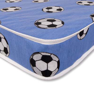 Starlight Beds™ Children's Blue Football Mattress - 4ft Small Double Mattress (120cm by 190cm) – Starlight Beds™