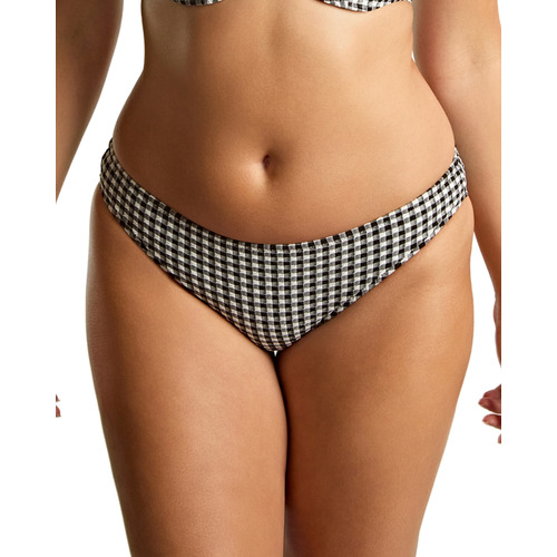 Panache Gingham Classic Bikini Brief - Black Gingham