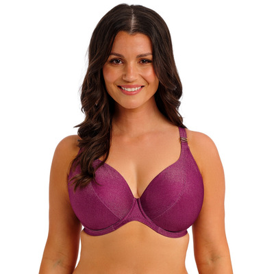 Fantasie Paros Coast Plunge Bikini Top - Berry Shimmer