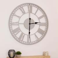 Malham Indoor Outdoor Round Skeleton Wall Clock