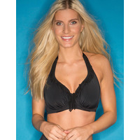 Pour Moi Mesh It Up Halter Bikini Top – Black – 32C