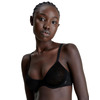 Calvin Klein Sheer Marquisette Unlined Demi Bra - Black - 34B at Belle Lingerie