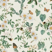 Bumblebee Trail Wallpaper Cream / Multi Arthouse 925502