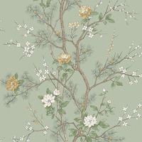 Bridget Floral Wallpaper Sage Green 752