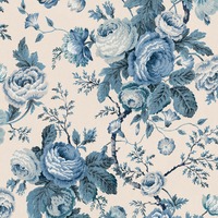 Laura Ashley Uffington Roses Wallpaper Dark Seaspray 140324