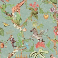 Safari Symphony Wallpaper Soft Teal Holden 14262