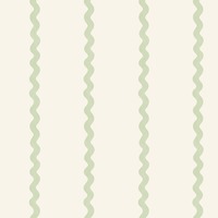 Do the Wiggle Stripe Wallpaper Green / Cream World Of Wallpaper 50476