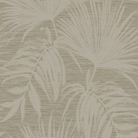 Grasscloth Leaf Wallpaper Taupe Holden 66221
