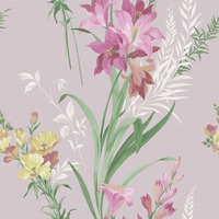 Thalia Floral Wallpaper Pink / Lilac Belgravia 767