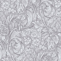 Laurence Llewelyn-Bowen Hedgerovia Floral Wallpaper Silver Grey LB25137