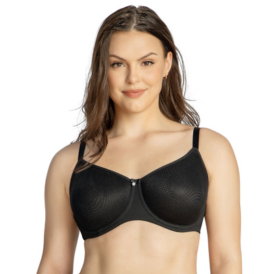 Parfait Pearl Unlined Seamless Minimiser Bra - Black