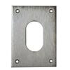 Image of Souber UE1/4H Large Screw On Oval Escutcheon - Satin Stainless Steel (SSS)