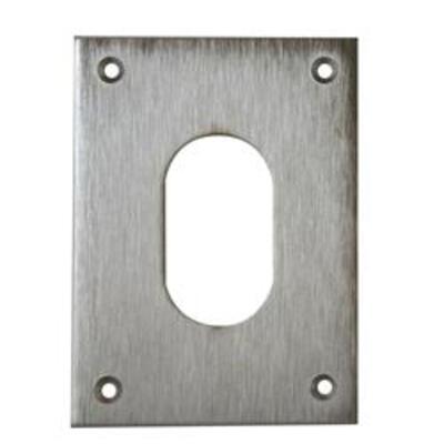 Souber UE1/4H Large Screw On Oval Escutcheon  - Satin Stainless Steel (SSS)