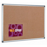 Image of Bi-Office Cork Board Aluminium Frame 1200 x 900mm
