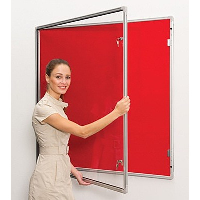 Boards Direct Internal Lockable Display Case Green 900x600mm