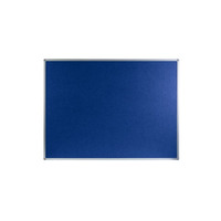 Image of Boards Direct Felt Noticeboard Aluminium Frame 1200 x 900mm BLUE
