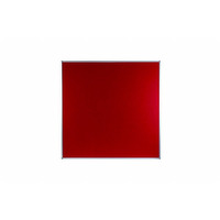 Image of Boards Direct Felt Noticeboard Aluminium Frame 1200 x 1200mm RED