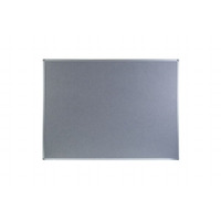 Image of Boards Direct Felt Noticeboard Aluminium Frame 1200 x 900mm GREY