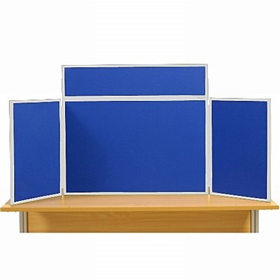Midi Desk Top Display Stand Grey Frame/Royal Fabric