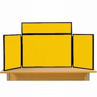 Image of Midi Desk Top Display Stand Black Frame/Yellow Fabric