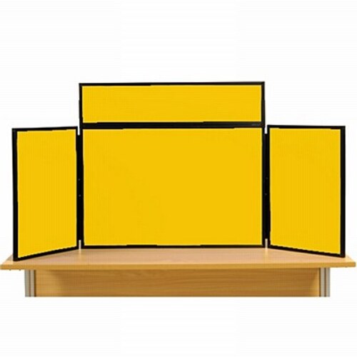 Midi Desk Top Display Stand Black Frame/Yellow Fabric