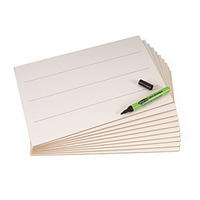 Image of Show-me MDF Rigid A4 Whiteboards Lined Pack of 30