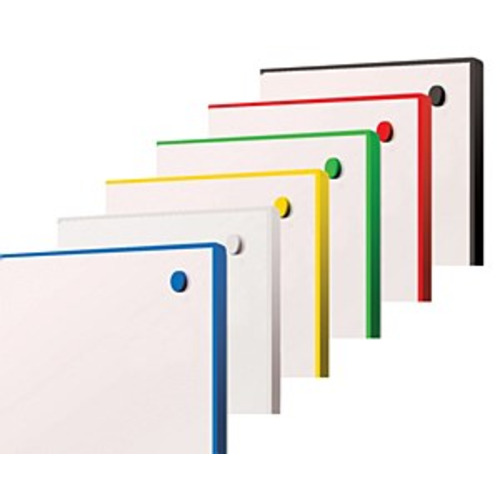 WriteOn Coloured Edge Whiteboard 1176 x 2378mm Black Edge