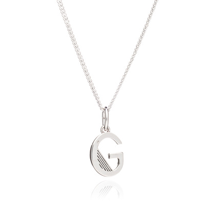 This Is Me 'G' Alphabet Necklace - Silver