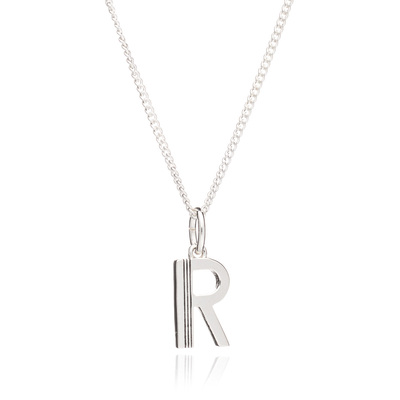 This Is Me 'R' Alphabet Necklace - Silver