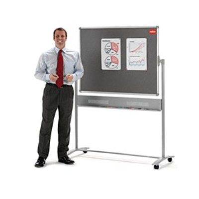 Nobo Mobile Combi Felt Noticeboard/Whiteboard 1200 x 900mm