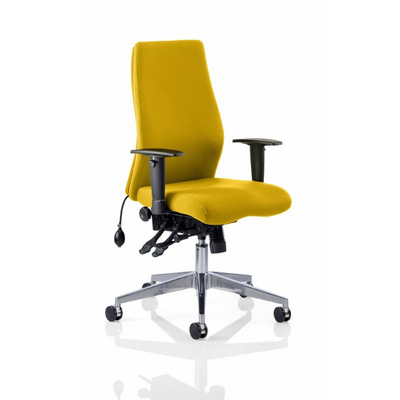 Onyx Posture Chair Senna Yelllow Fabric