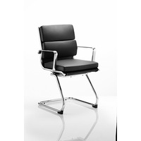 Image of Savoy Executive Leather Visitor Chair Black