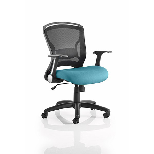 Zeus Mesh Back Operator Chair Maringa Teal Seat