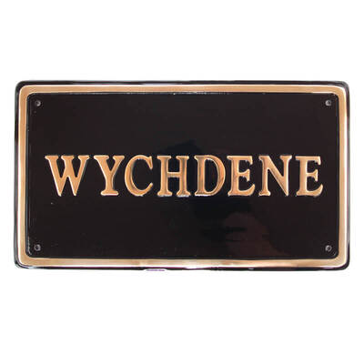 Brass Rectangle House Sign - 44.5 x 25cm