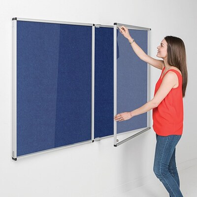 Eco-Colour Resist-a-Flame Tamperproof Noticeboard 1200 x 1800mm BLUE