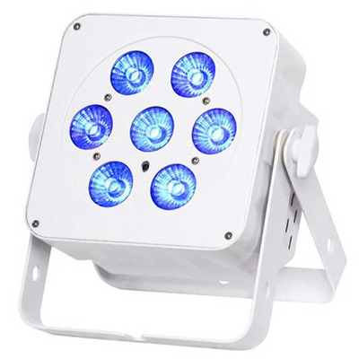 Slimline RGBW LED Parcan 7x 5 Watt White Housing