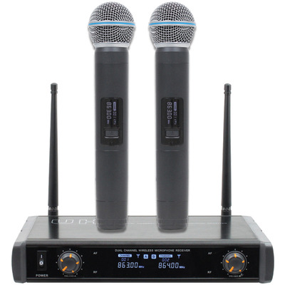 Twin Handheld UHF Microphone System TM 80 (863.0Mhz/864.0Mhz)