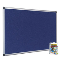 Image of Bi-Office 1200x1200mm Blue Felt Noticeboard and Pins