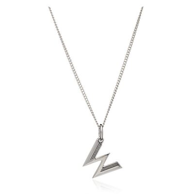 This Is Me 'W' Alphabet Necklace - Silver