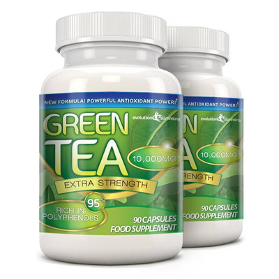 Green Tea Extra Strength 10,000mg with 95% Polyphenols - 180 Capsules (2 Months)