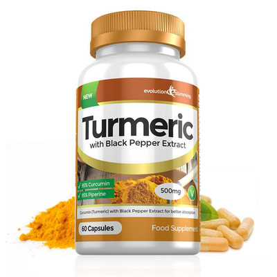 Turmeric 95% Curcumin & Black Pepper Extract 500mg - 60 Capsules